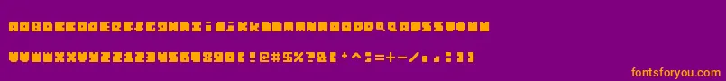 Police MonosquareExtended – polices orange sur fond violet