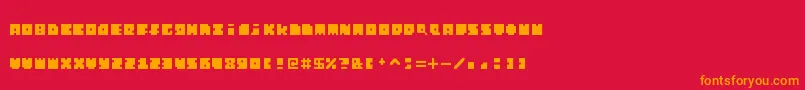 fuente MonosquareExtended – Fuentes Naranjas Sobre Fondo Rojo