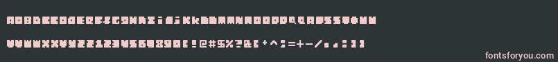 fuente MonosquareExtended – Fuentes Rosadas Sobre Fondo Negro