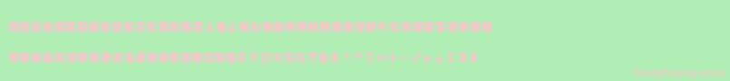 MonosquareExtended Font – Pink Fonts on Green Background