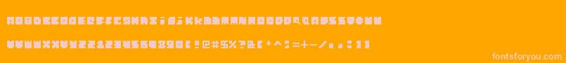 Fonte MonosquareExtended – fontes rosa em um fundo laranja