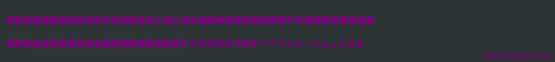 MonosquareExtended Font – Purple Fonts on Black Background