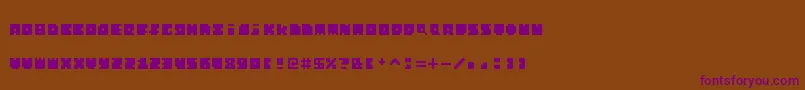 Шрифт MonosquareExtended – фиолетовые шрифты на коричневом фоне