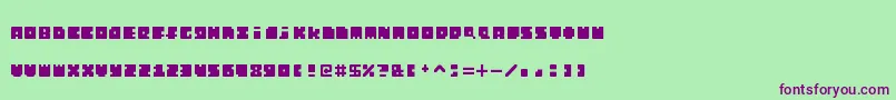fuente MonosquareExtended – Fuentes Moradas Sobre Fondo Verde