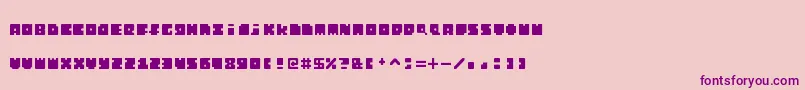 Шрифт MonosquareExtended – фиолетовые шрифты на розовом фоне