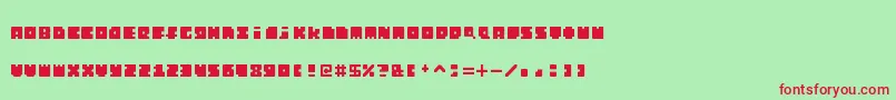 fuente MonosquareExtended – Fuentes Rojas Sobre Fondo Verde