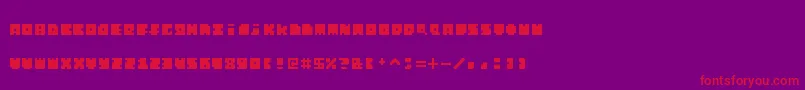 MonosquareExtended Font – Red Fonts on Purple Background