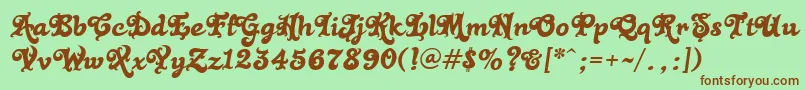 BlackRose Font – Brown Fonts on Green Background