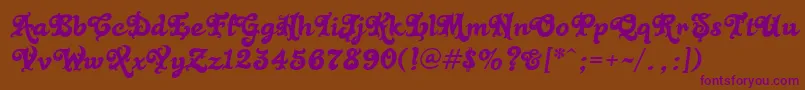 BlackRose Font – Purple Fonts on Brown Background