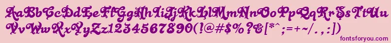 BlackRose Font – Purple Fonts on Pink Background