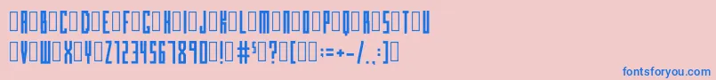 BloxcondensedRegular Font – Blue Fonts on Pink Background