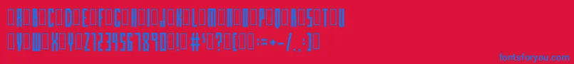 BloxcondensedRegular Font – Blue Fonts on Red Background