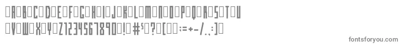 BloxcondensedRegular-Schriftart – Graue Schriften auf weißem Hintergrund