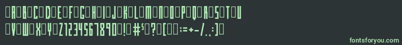 Шрифт BloxcondensedRegular – зелёные шрифты на чёрном фоне