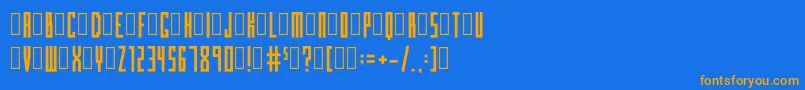 Police BloxcondensedRegular – polices orange sur fond bleu
