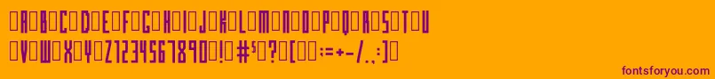 BloxcondensedRegular Font – Purple Fonts on Orange Background