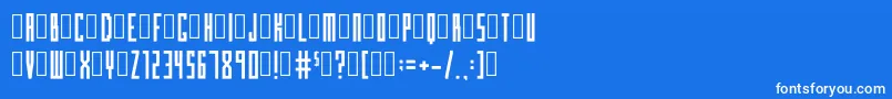 BloxcondensedRegular Font – White Fonts on Blue Background