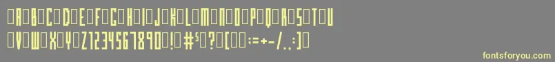 BloxcondensedRegular Font – Yellow Fonts on Gray Background