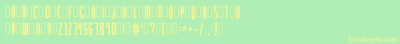Шрифт BloxcondensedRegular – жёлтые шрифты на зелёном фоне
