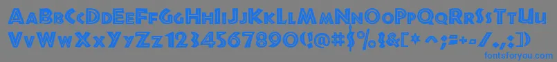 JurassicRegular Font – Blue Fonts on Gray Background