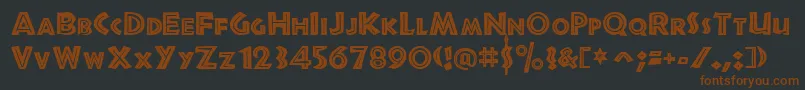 JurassicRegular Font – Brown Fonts on Black Background