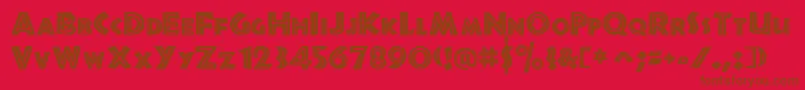 Подробнее о шрифте JurassicRegular Шрифт JurassicRegular – коричневые шрифты на красном фоне