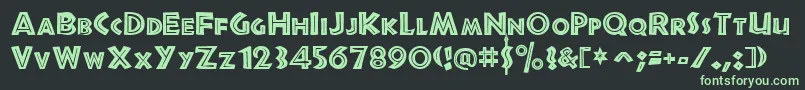 JurassicRegular Font – Green Fonts on Black Background