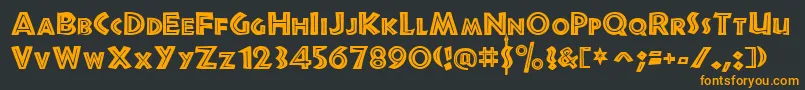 JurassicRegular Font – Orange Fonts on Black Background