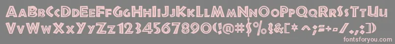 JurassicRegular Font – Pink Fonts on Gray Background