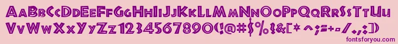 JurassicRegular Font – Purple Fonts on Pink Background