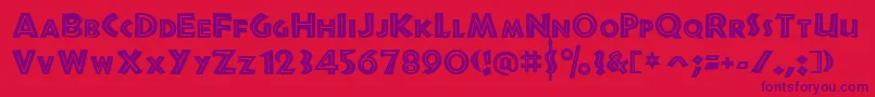 fuente JurassicRegular – Fuentes Moradas Sobre Fondo Rojo