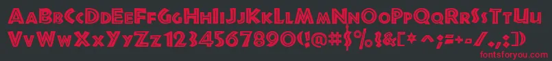 JurassicRegular Font – Red Fonts on Black Background