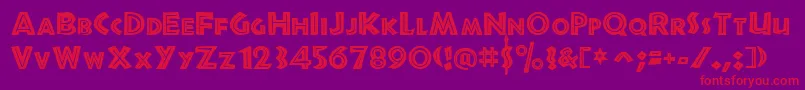 Шрифт JurassicRegular – красные шрифты на фиолетовом фоне