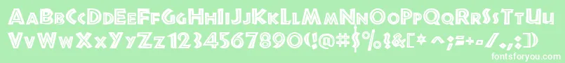 JurassicRegular Font – White Fonts on Green Background