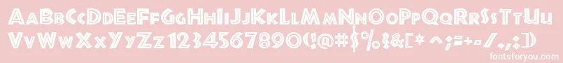 JurassicRegular Font – White Fonts on Pink Background