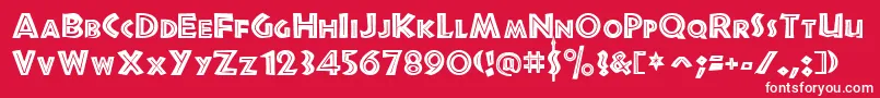 JurassicRegular Font – White Fonts on Red Background