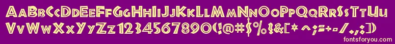 JurassicRegular Font – Yellow Fonts on Purple Background