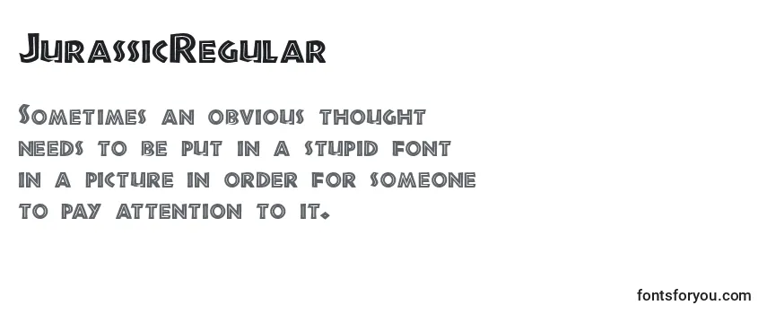 JurassicRegular Font