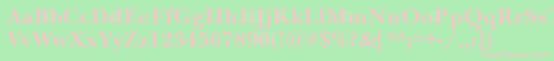 NewbaskervilletttBold Font – Pink Fonts on Green Background