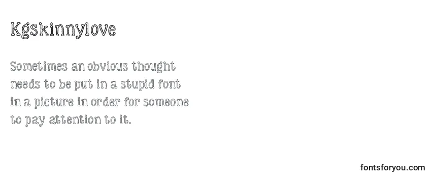 Schriftart Kgskinnylove