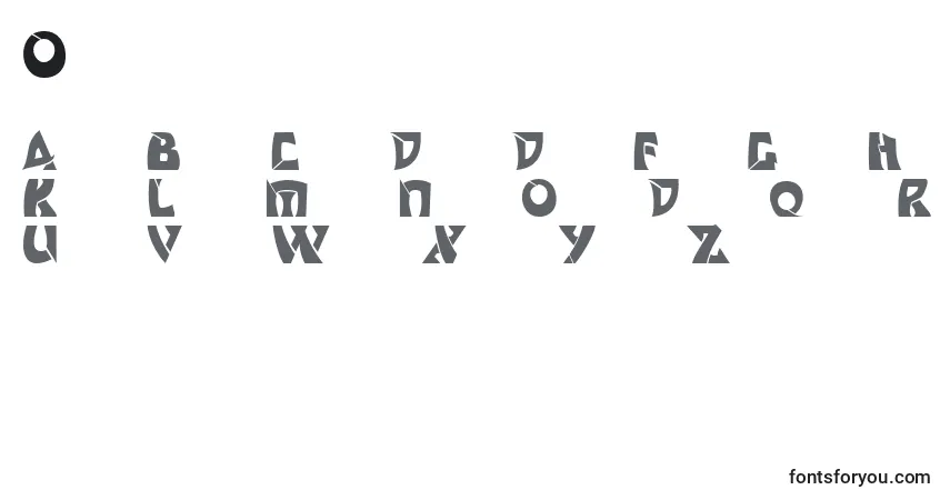 A fonte Odishisw – alfabeto, números, caracteres especiais