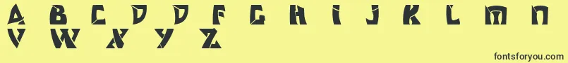 Odishisw Font – Black Fonts on Yellow Background