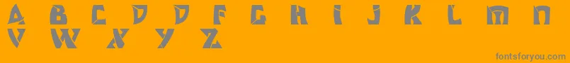 Odishisw-Schriftart – Graue Schriften auf orangefarbenem Hintergrund