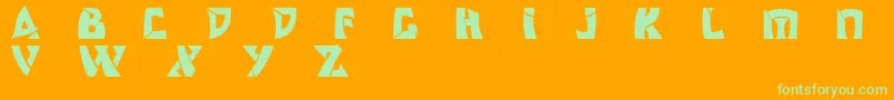 Odishisw-Schriftart – Grüne Schriften auf orangefarbenem Hintergrund