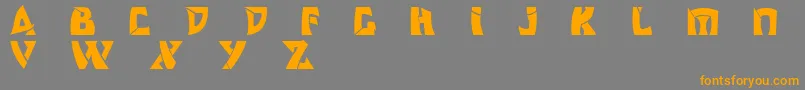 Odishisw Font – Orange Fonts on Gray Background