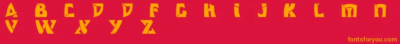 Шрифт Odishisw – оранжевые шрифты на красном фоне