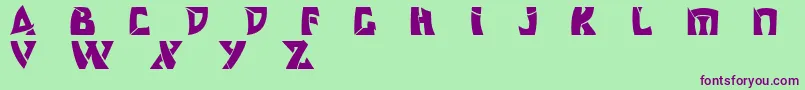 Odishisw Font – Purple Fonts on Green Background