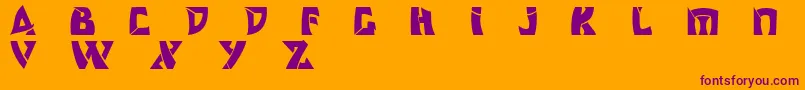 Odishisw Font – Purple Fonts on Orange Background
