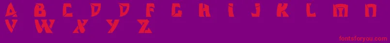 Odishisw Font – Red Fonts on Purple Background