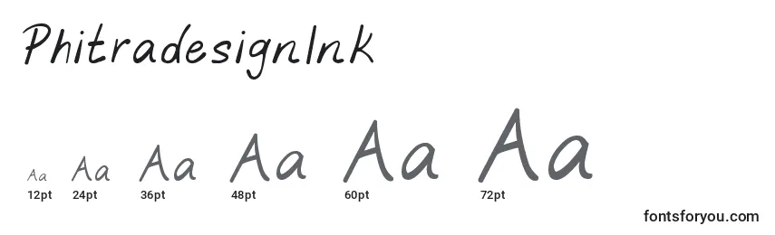 PhitradesignInk Font Sizes